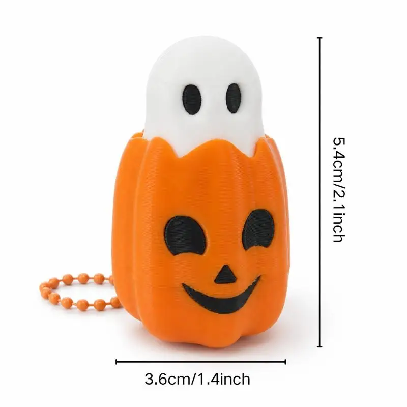 Mini-Geister-Topf-Fidget-Charm, umweltfreundlicher PLA 3D-gedruckter Halloween-Horror-Feiertagsstil Rucksack-Deko-Schlüsselanhänger-Ornament – Detail 2