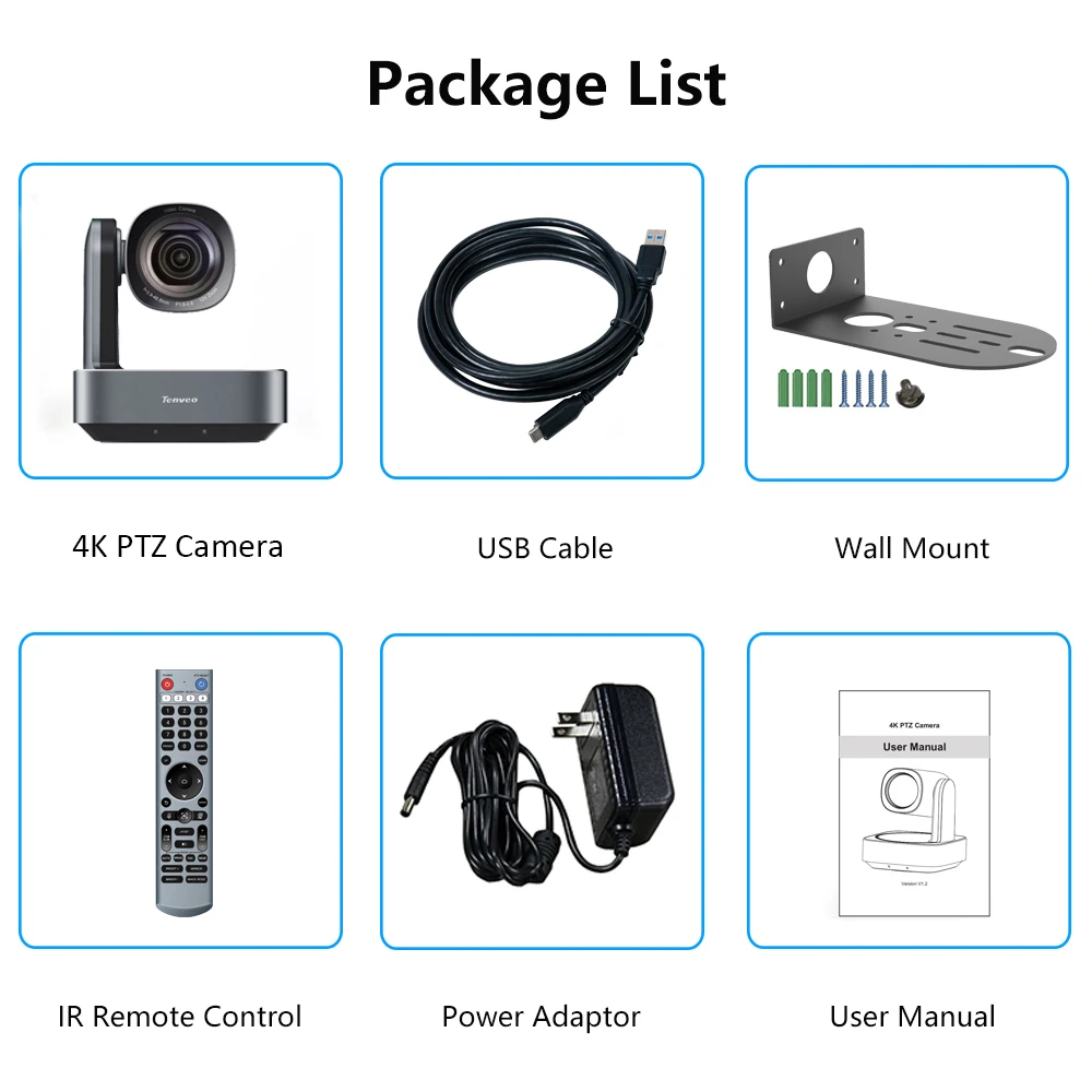 Tenveo VL12U for HDMI 4K Video Conference Camera High Resolution Church Ptz for Conferencing