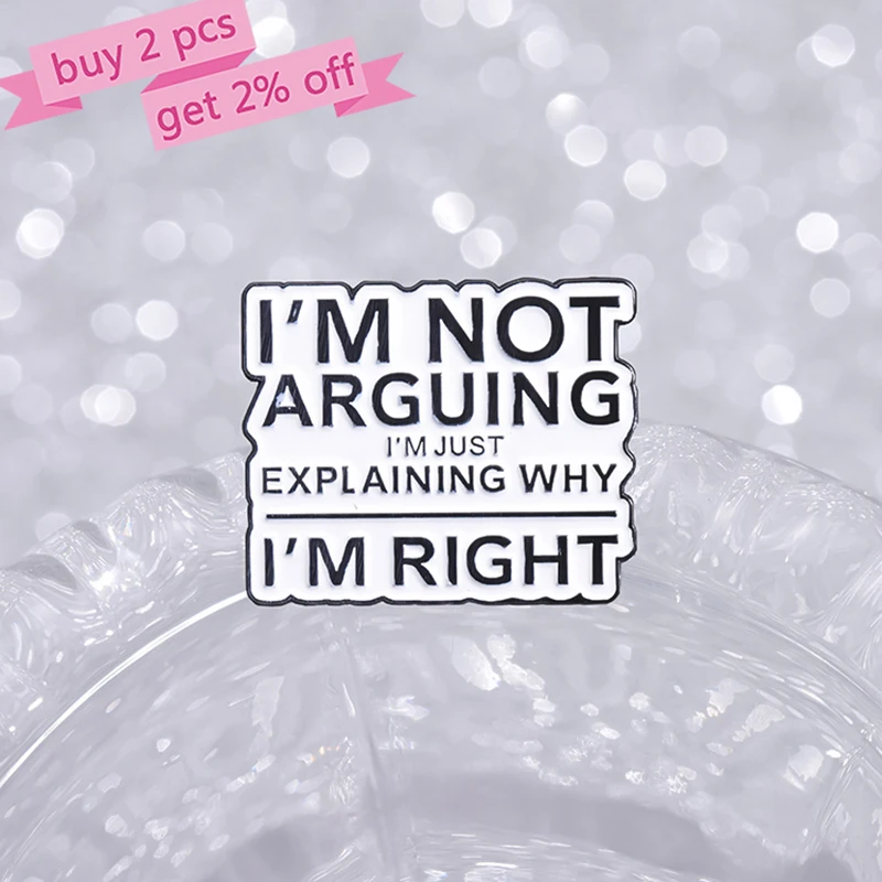 I'M NOT ARGUING Enamel Pins Custom Stay Calm YES I'M COLD Brooches Lapel Badges Funny Jewelry Gift for Friends