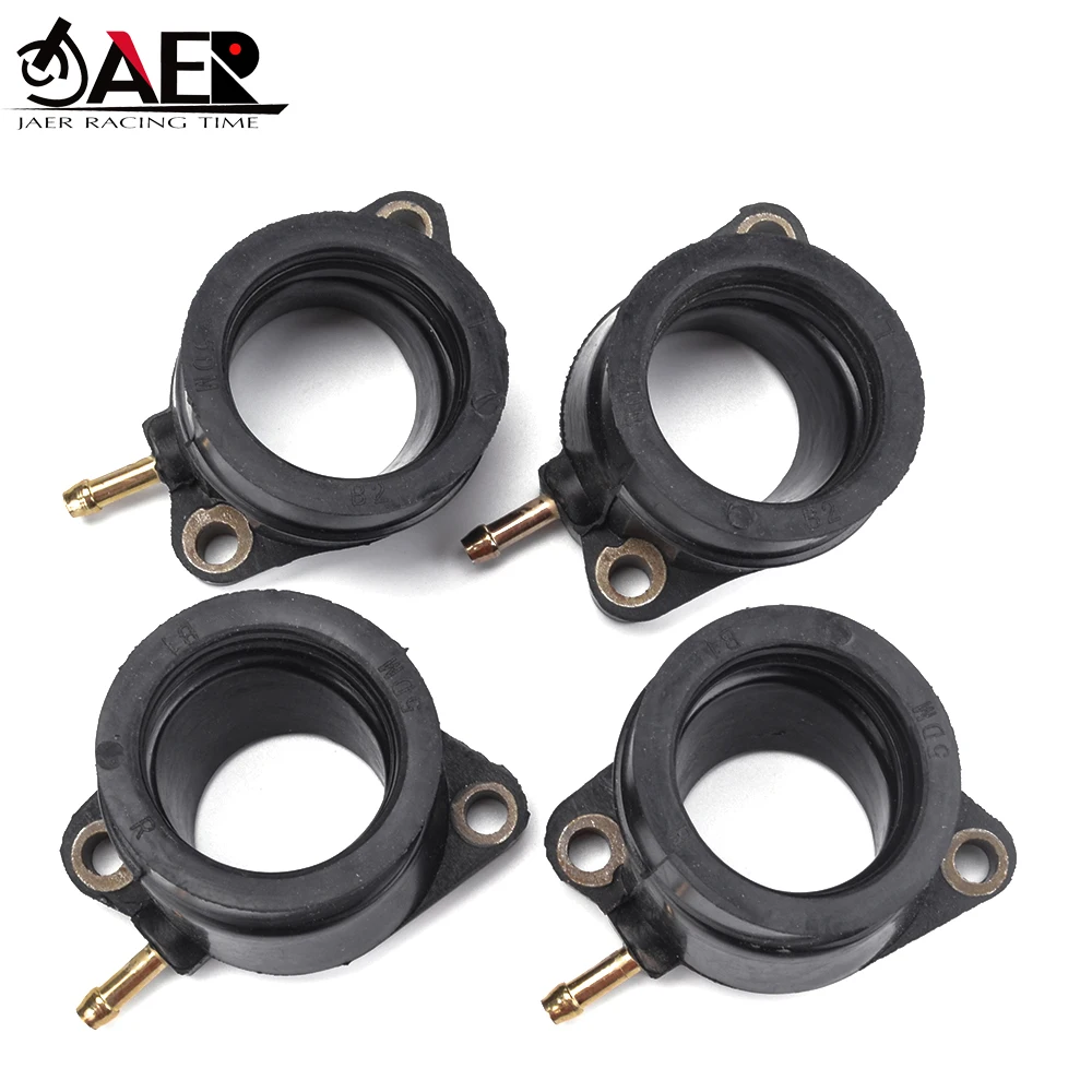 4PCS Motorcycle Carburetor Intake Manifold Adapter Boot For Yamaha 5DM-13586-01 FZS600 FZS 600 FAZER 600 1998-2003