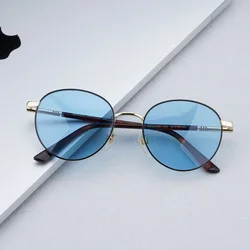 Metal Spring Hinge Sunglasses Polarized Round Sunglasses Women Blue Sun Glasses Ladis Glass Mens Sunglasses Night Vision Glasses