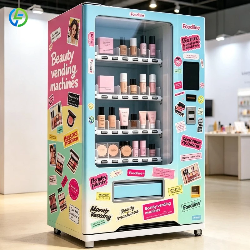 High Quality Beauty Vending Machine Credit Card Payment Age Verification for Snack Eyelashes Lipgloss FL Customized
