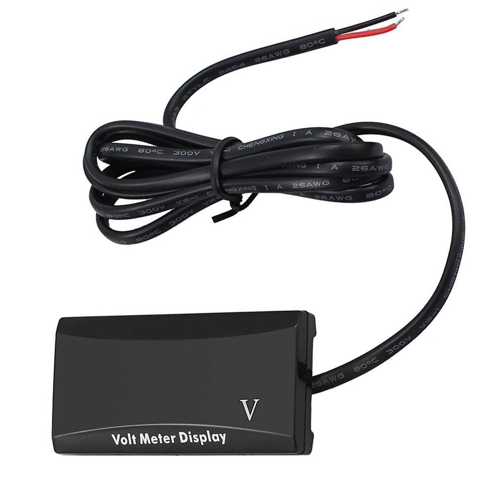 

Digital Voltmeter DC 12V Waterproof Color Screen LED Display Motorbike Car Boat Gauge Meter Small Size Precise Voltage