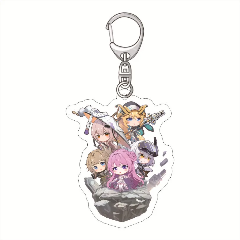 8CM NIKKE The Goddess of Victory KeyChain Men Anime Key Chain Women Acrylic Key Ring Quency Pendant Girl Gift Accesorios