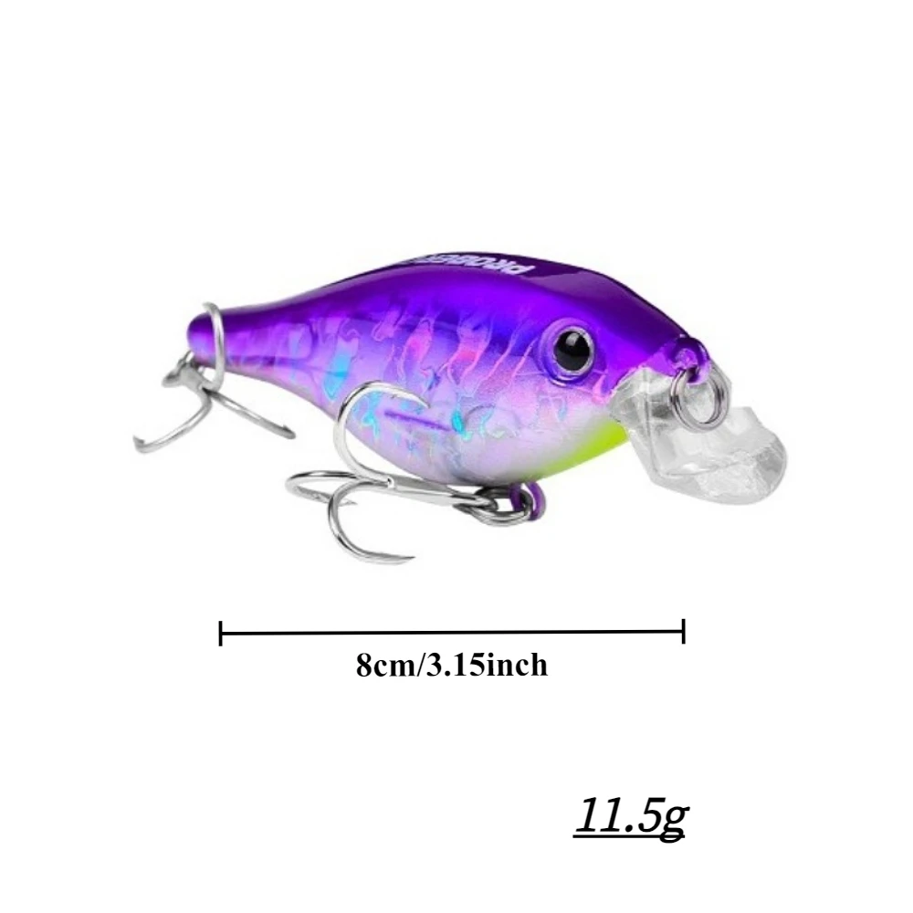 1pcs Floating Rock-Style Lure 8cm 11.5g Wobbler Plastic Realistic Rock-Style Chubby Hard Lure Professional Fishing Gear