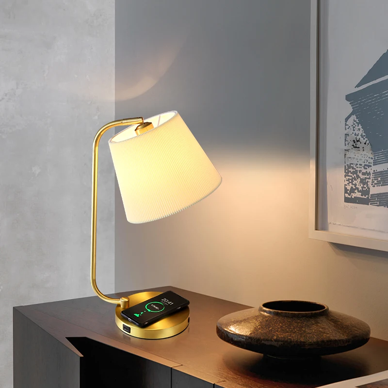 ULANI  Nordic Brass Table Lamp Modern Simplicity Living Room Bedroom Study LED Originality  Desk Light