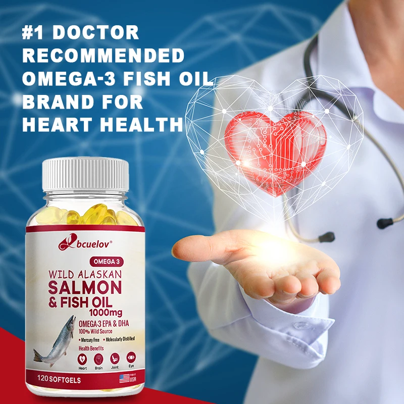 Omega-3 EPA/DHA Fish Oil Capsules - Helps Support Heart, Brain and Joint Health, Relieves Pain and Improves Cognitive Function