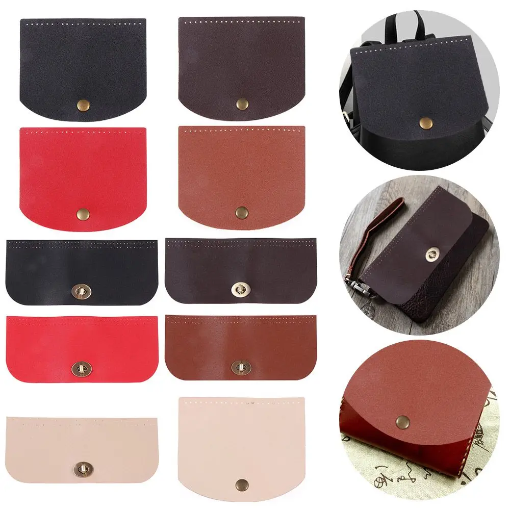 12x10.2cm Bag Flap Cover Women\'s Crochet Bag Accessories DIY PU Leather Flap Material Crochet Handbag Bag Parts for Knitted Bag