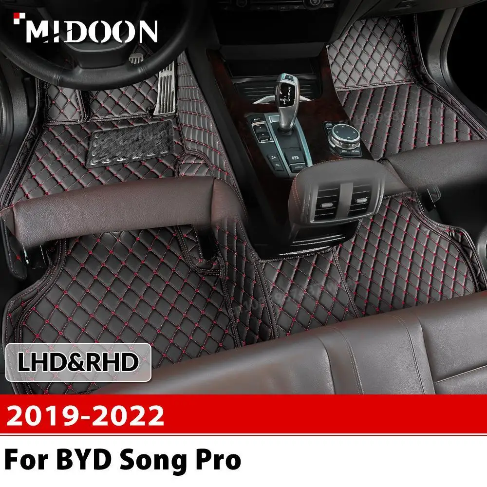 

For BYD Song Pro 2019-2022 2021 2020 Custom Car Floor Mat Automobile Carpet Interior Details Accessories Protective Pad Parts