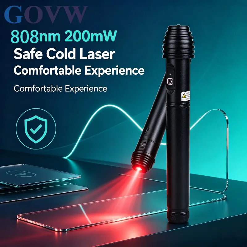 GOVW LLLT Laser Pen Low Level Laser Therapy Device 808nm 200mW Rechargeable for Chronic Pain Arthritis Sciatica Sports Injuries