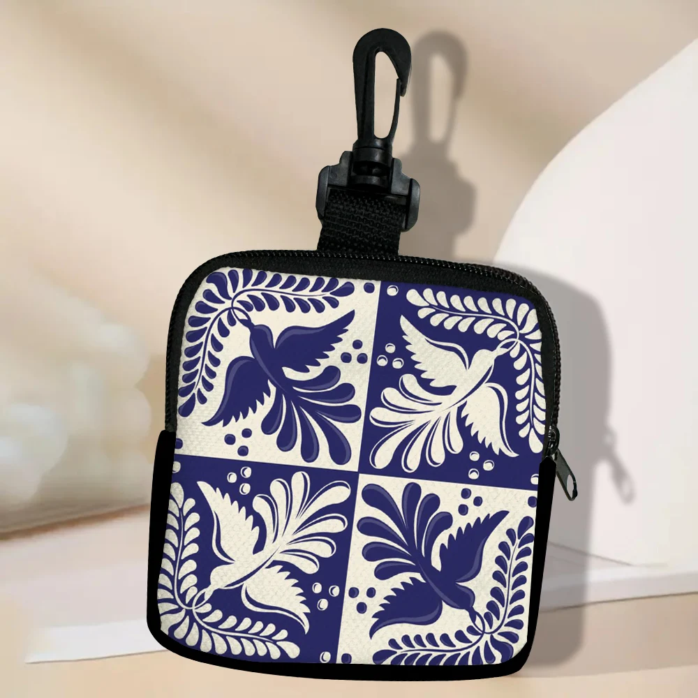 

Blue And White Porcelain Style Pattern 2025 New Wallet Fashion Handheld Bag Women's Zero Wallet Handbag 3.3