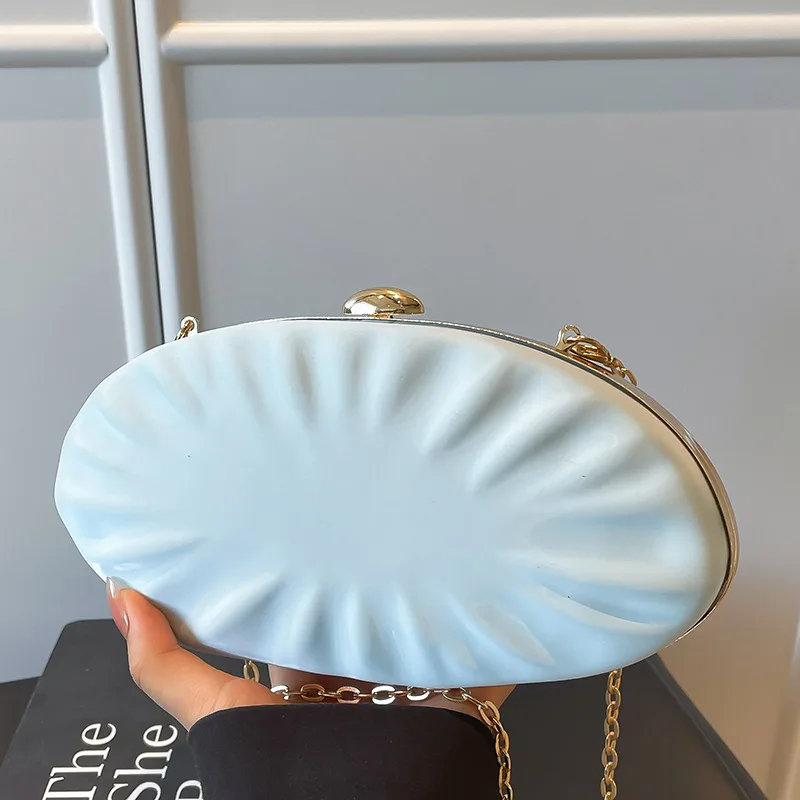 

2025 Summer New Korean Shell Bag Women Chain Crossbody Stylish Unique Shoulder Fashion Purse