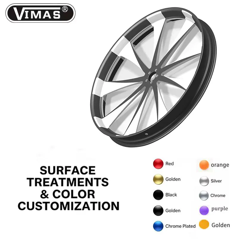 Custom Forged Aluminum Motorcycle Rim 16/18 Inch Anodized Finish Retrofit/Upgrade Fits -Davidson Street Bob/Low Rider S/Dyna 5