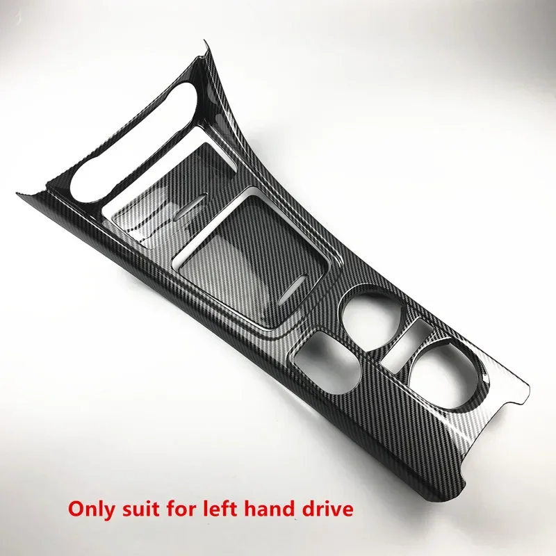 Carbon Fiber Style Car Center Console Water Cup Holder Panel Decoration ABS For Mercedes Benz GLA CLA A Class W176 2013-18 LHD