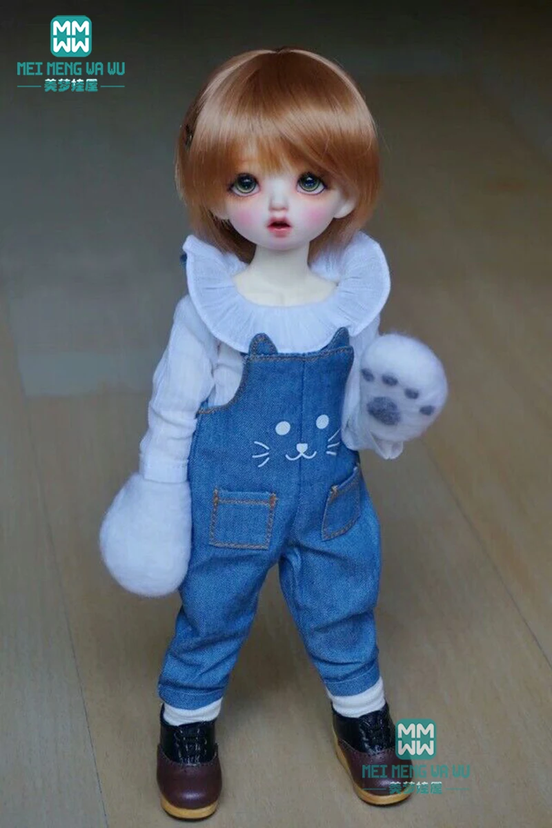 Passend für 30 cm große 1/6 BJD YOSD MYOU Puppen. Modische Hosenträgerröcke, Hemden, Spielzeug, Geschenk