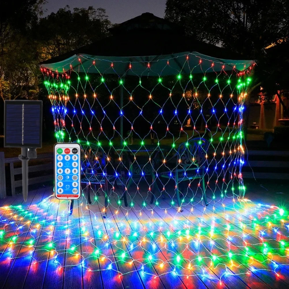 

Солнечная сетка, сказочные гирлянды 1,5X1,5 м, 3X2 м, 6X4 м, Рождественский праздник, занавеска на окно, свадебная вечеринка, задний двор, свадебный декор