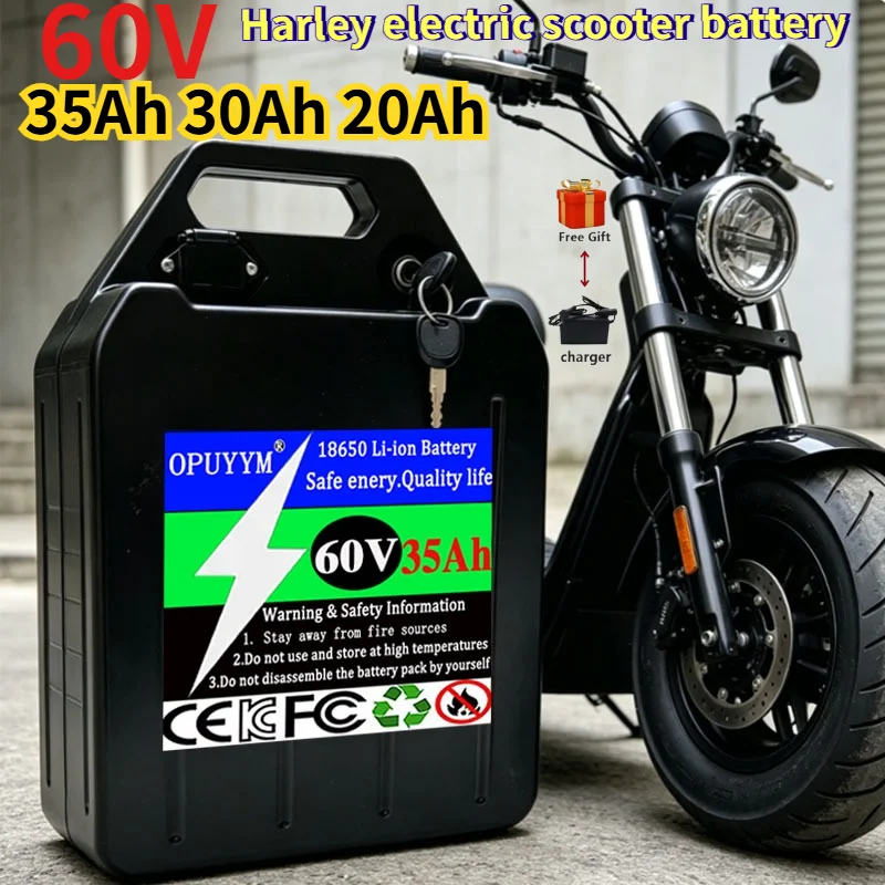 New for Harley 60V 30Ah 25Ah 20Ah Electric Motorcycle Waterproof  Lithium Battery Suitable  CityCoco Electric Scooter Battery