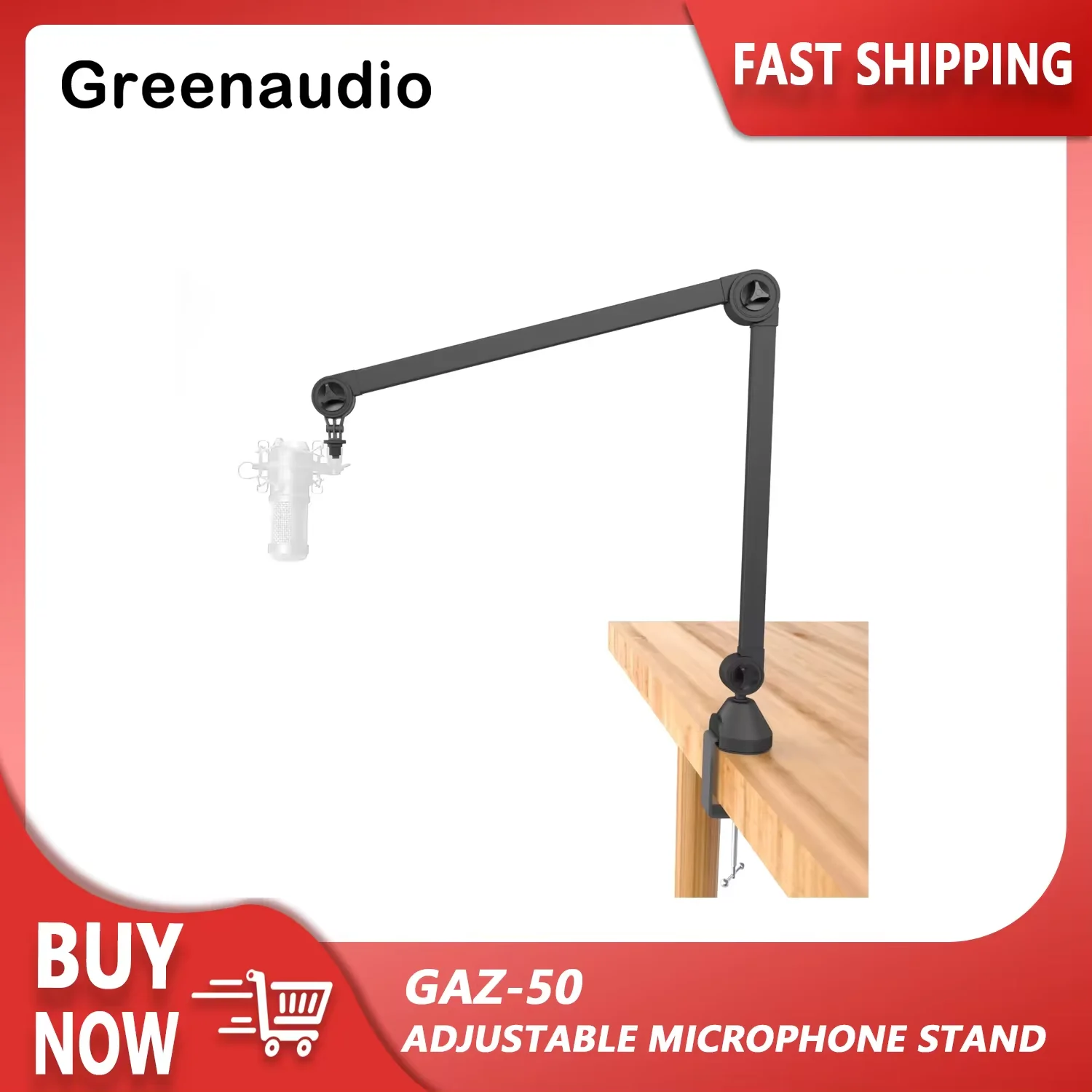 

GAZ-50 New Product Launch Microphone Cantilever Desktop Stand,Multi-Functional Freely Adjustable Microphone Scissor Arm Stand