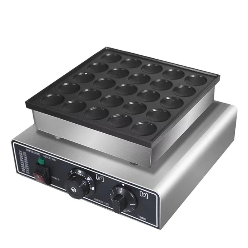 900W Commercial Mini Dutch Pancake Baker 25PCS Muffin Waffle Maker Machine Electric