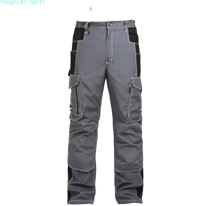 Multi-pockets Casual Cargo Work Pants Man Mechanic Working Pants Polycotton Trousers Wear-resistance