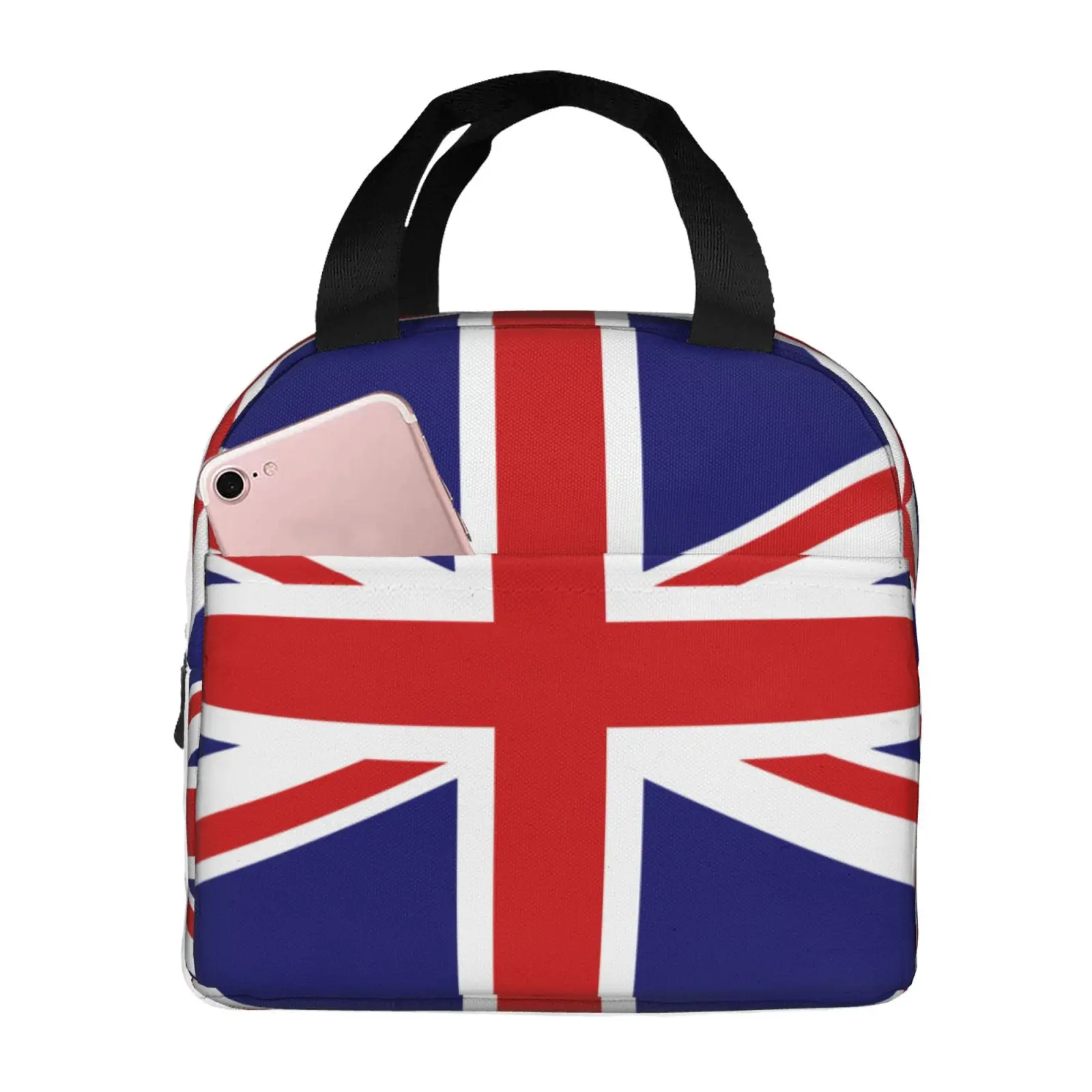 

Портативные ланч-боксы с изображением флага Соединенного Королевства, водонепроницаемая термосумка-холодильник для еды, изолированная сумка для обеда для детей школьного возраста