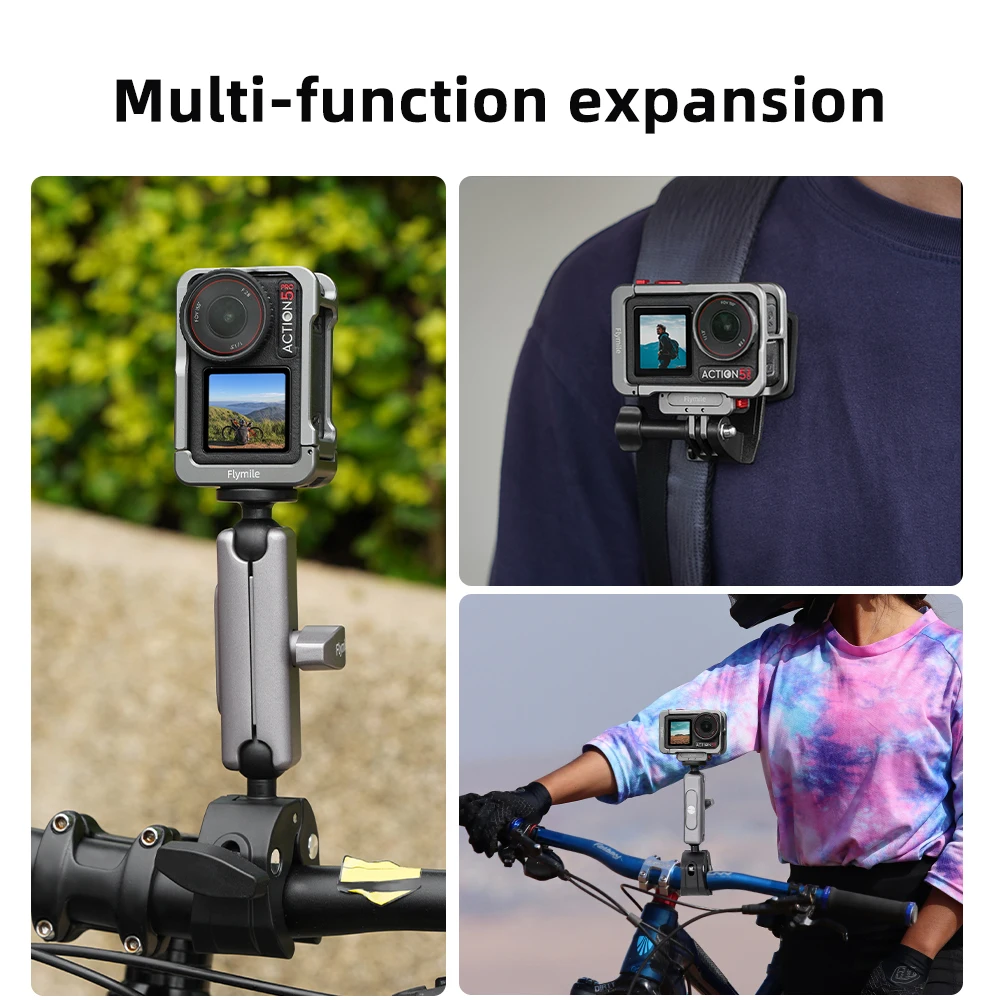 Flymile Action 5-Kamerakäfig für DJI Action 5 Pro, Zubehör, Schutzrahmen, Gehäuse, Multifunktions-Erweiterungsadapter, Aluminium – Detail 8