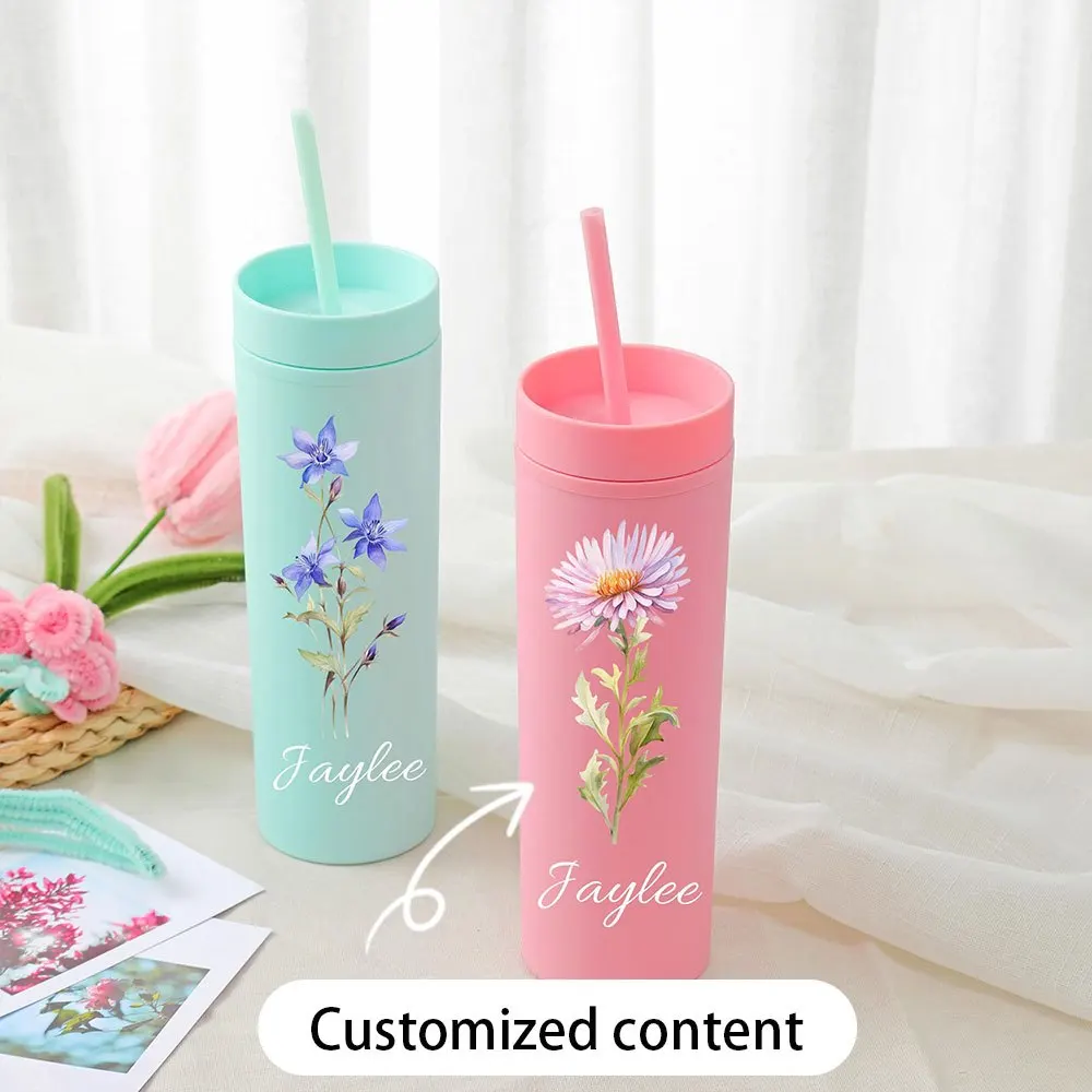 Personalized Multi-Functional Straw Drinking Cup with Unique Patterns, Iced Coffee Cup, Everyday Home and Office Water Cup