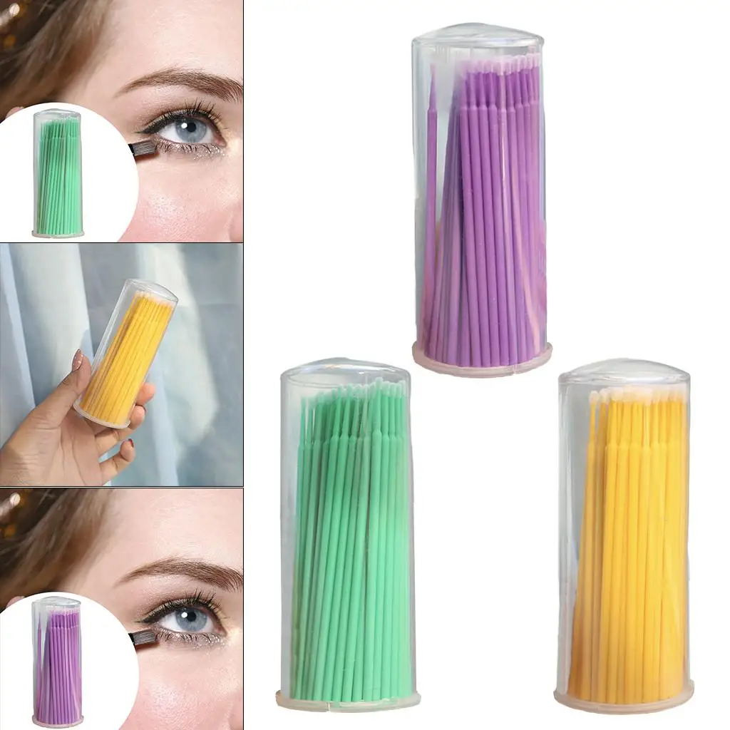 100-wattenstaafje Wegwerpreinigingsstick Multifunctionele mascaristokjes voor verlenging Persoonlijk gebruik Detailmodificatie Wenkbrauw