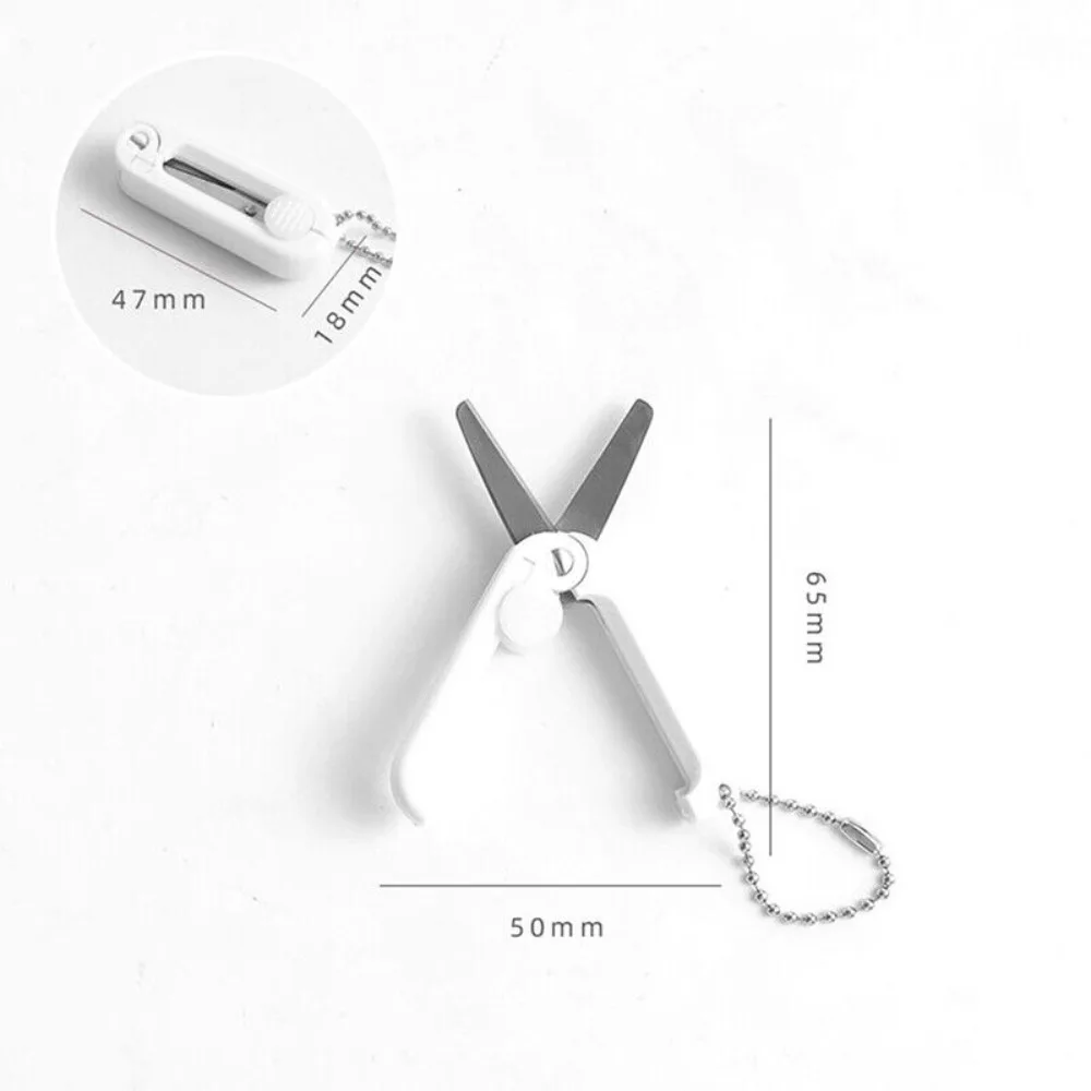 3Pcs New Mini Folding Scissors Scalable Multifunctional Stainless Scissors Portable Office Tools Students
