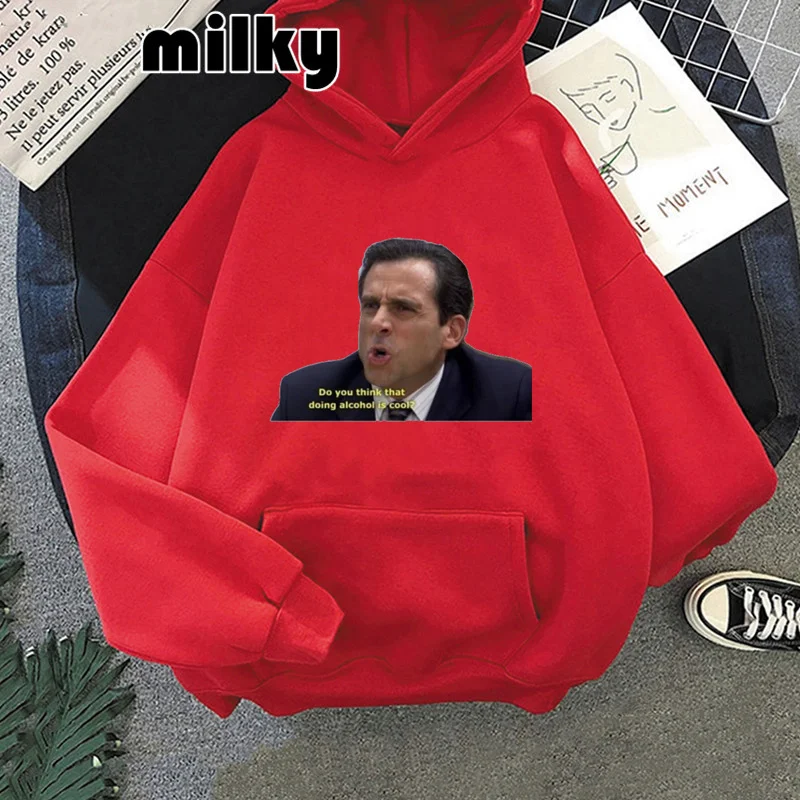 Funny Michael Scott Homage The Office Hoodie Tv Series Fall 2022 Women Hoodies Sweatshirt Top aesthetic Clothes dropshipping