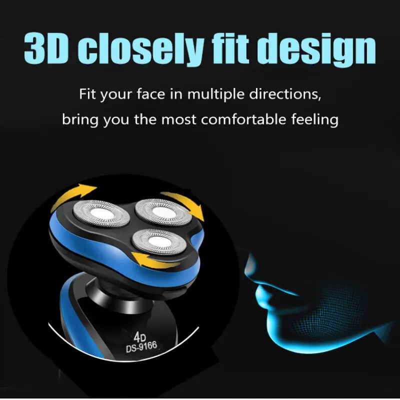 Электробритва, роторная бритва, перезаряжаемая бритва, эффективная и удобная электрическая бритва, триммер для бороды, машинка для стрижки мужчин, машинка для стрижки