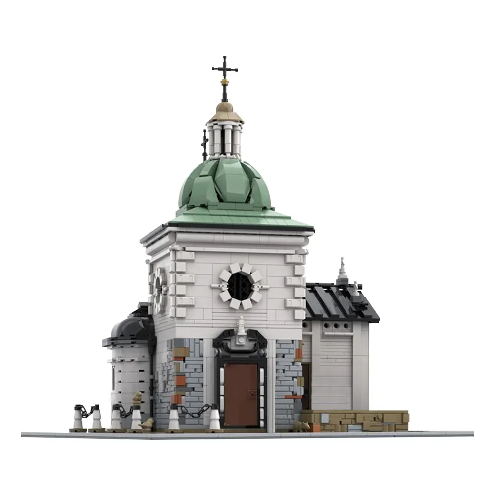 

Gobricks MOC Adalbert's Church Building Blocks Model Medieval Church Architecture Street View Bricks Assembly Toys Kids Gifts