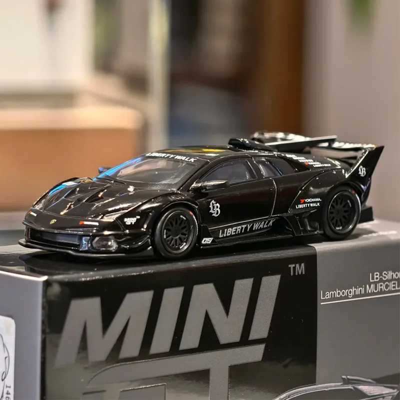 Minigt Baru # 1053 1:64 Lamborghini Batmobile Murcielago Gt Evo Simulasi Miniatur Mobil Sport Diecast dari Alloy Model Hadiah Natal
