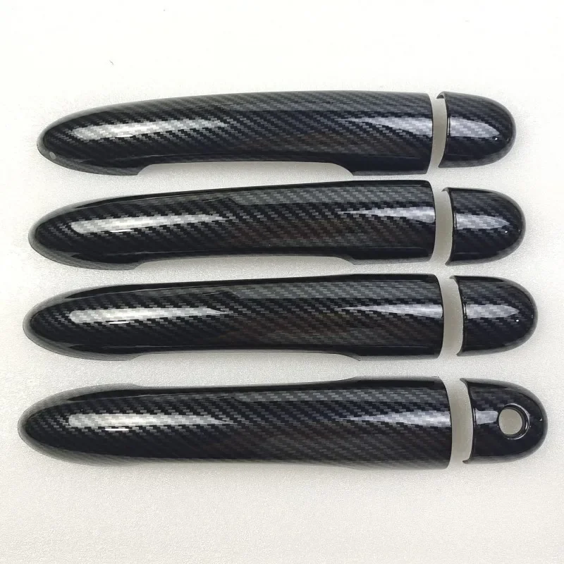 For Renault Megane 2 MK2 Accessories Door Handle Cover Trim  Handles Covers Plastic Imitation Carbon Fiber