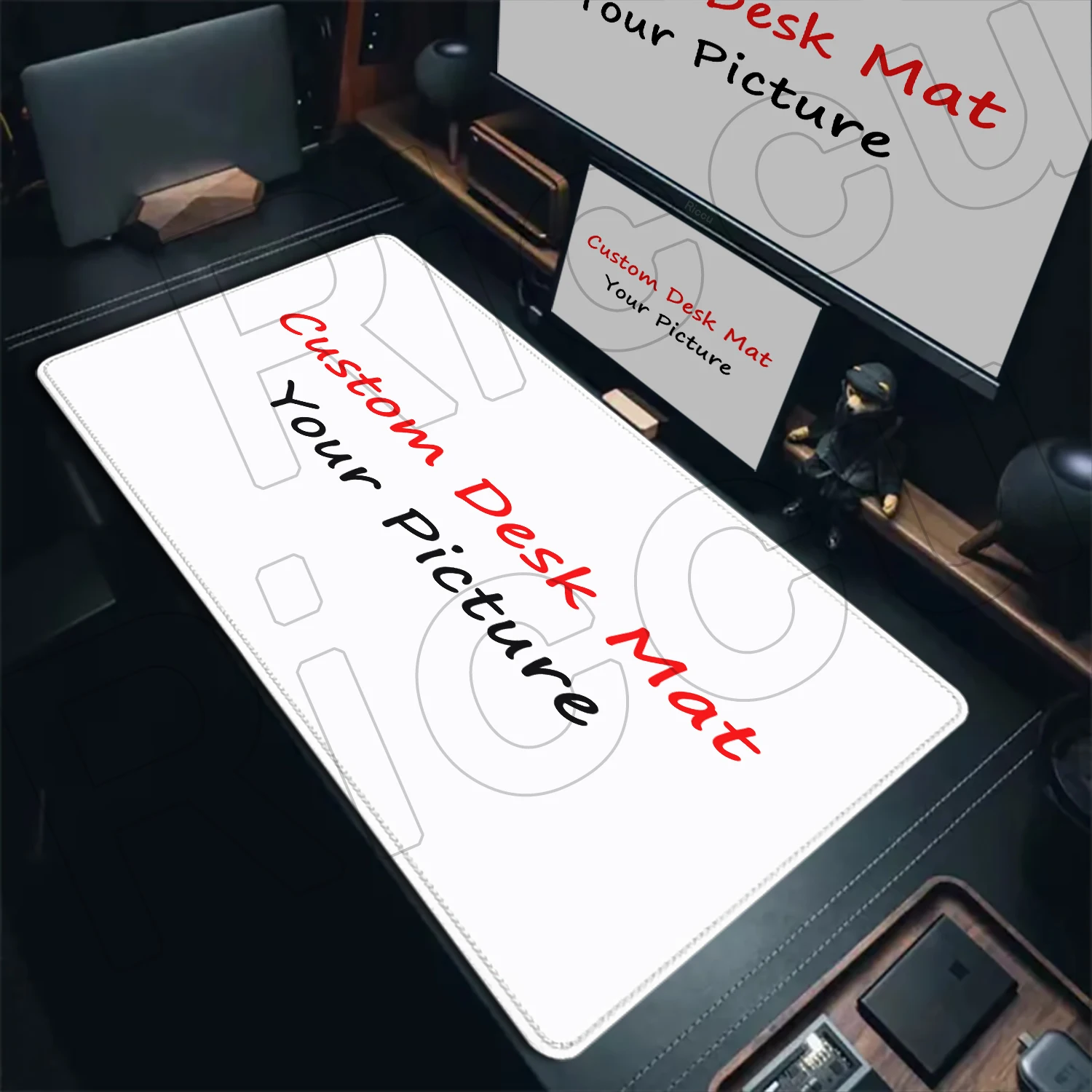 

Riccu DIY Large Anime Mouse Pad Office Extended Keyboard Carpet XXL Non-slip Durable Playmat HD Custom Your Own Picture Mousepad