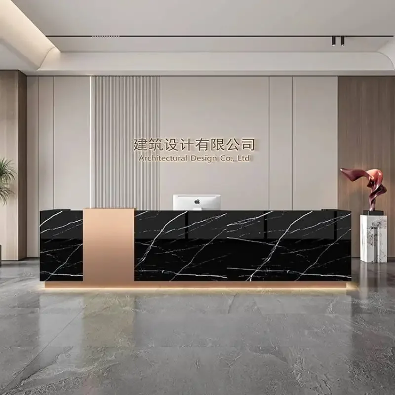 

Checkout Front Desk Reception Counter Boutique Clinic Modern Reception Desks Beauty Salon Recepcion Mostrador Office Furniture