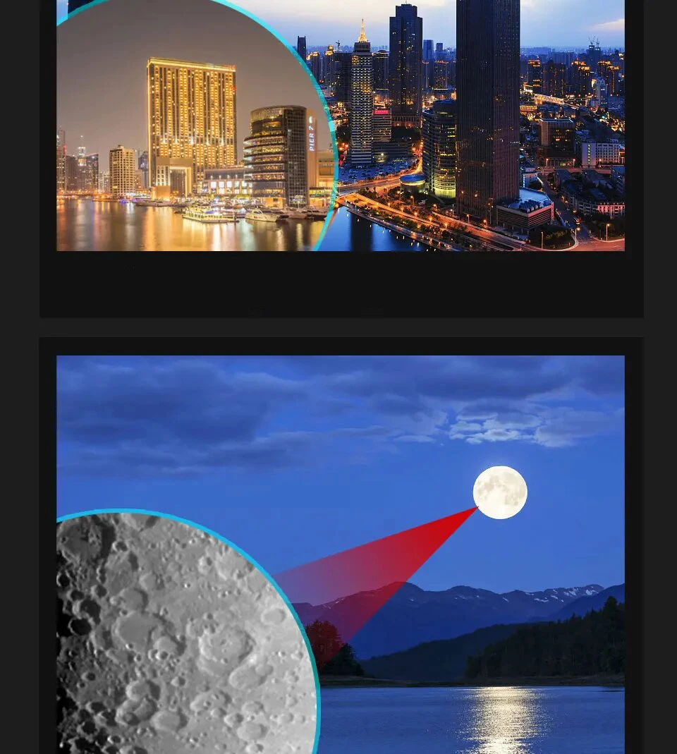 10-380x100 Leistungsstarkes Fernglas Langstreckenteleskop Zoom HD BAK4 Professionelles Monokular mit hoher Vergrößerung für den Jagdtourismus – Detail 4