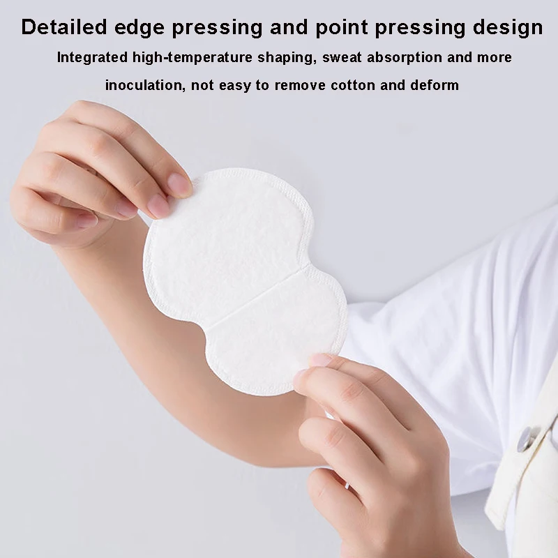 50 Pairs(100Pcs) Unisex Sweat Pads Summer Deodorants Disposable Anti Perspiration Armpits Stickers Patch Absorb Sweat Shield Pad