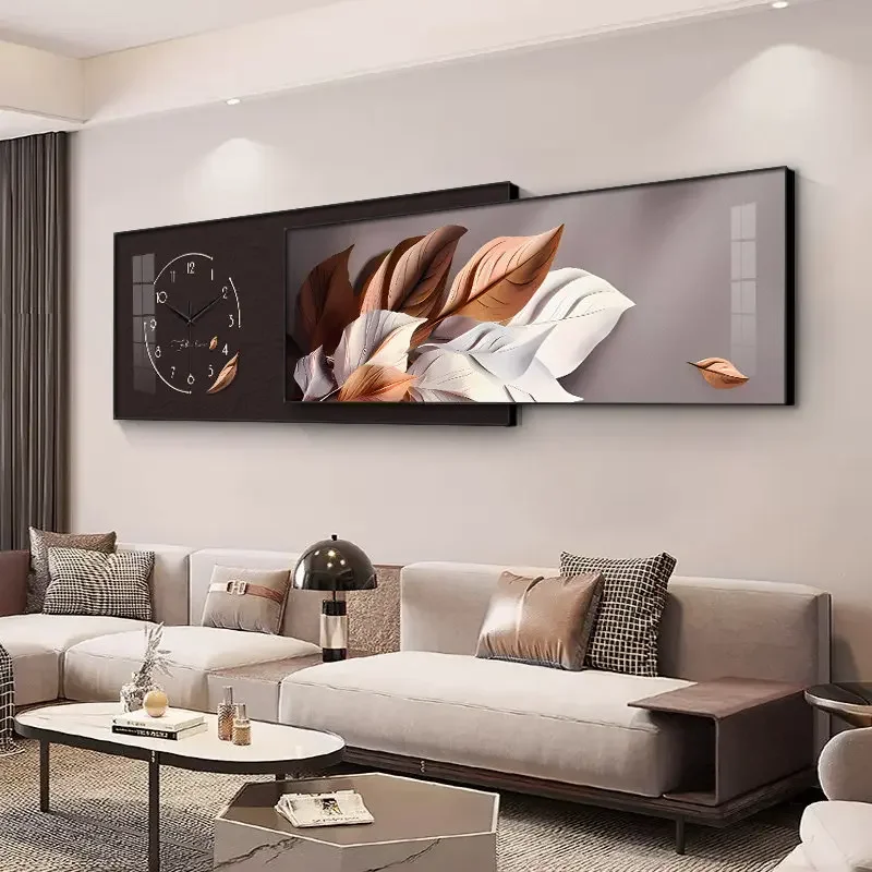 Decorative Painting Luxury Home Decor Items Oom Wall Clock Watch Decorations Modern Poster Pictures Wall Decoration Clocks