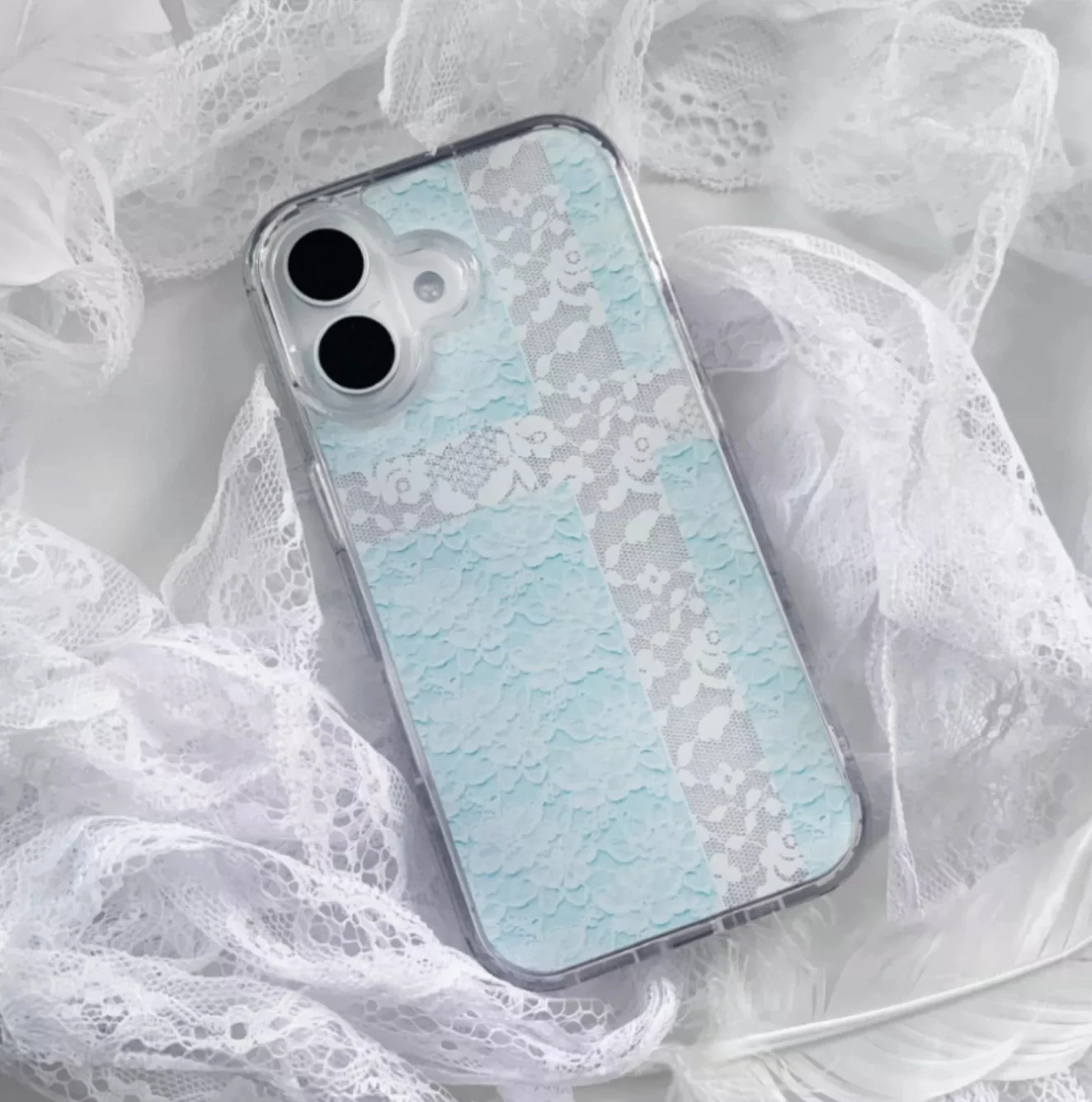 Luxury White Lace Cross Art Transparent Phone Case For iPhone 18 17 16 15 14 13 12 11 Pro XR XS Max 7 8 Plus Mini 17air Cover