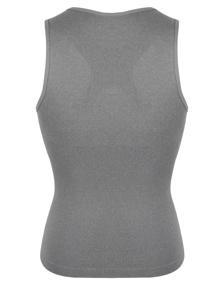 Camiseta moldeadora de cuerpo para hombre, corsé de compresión, chaleco adelgazante, camisas de gimnasio para Abdomen, ropa interior de entrenamiento