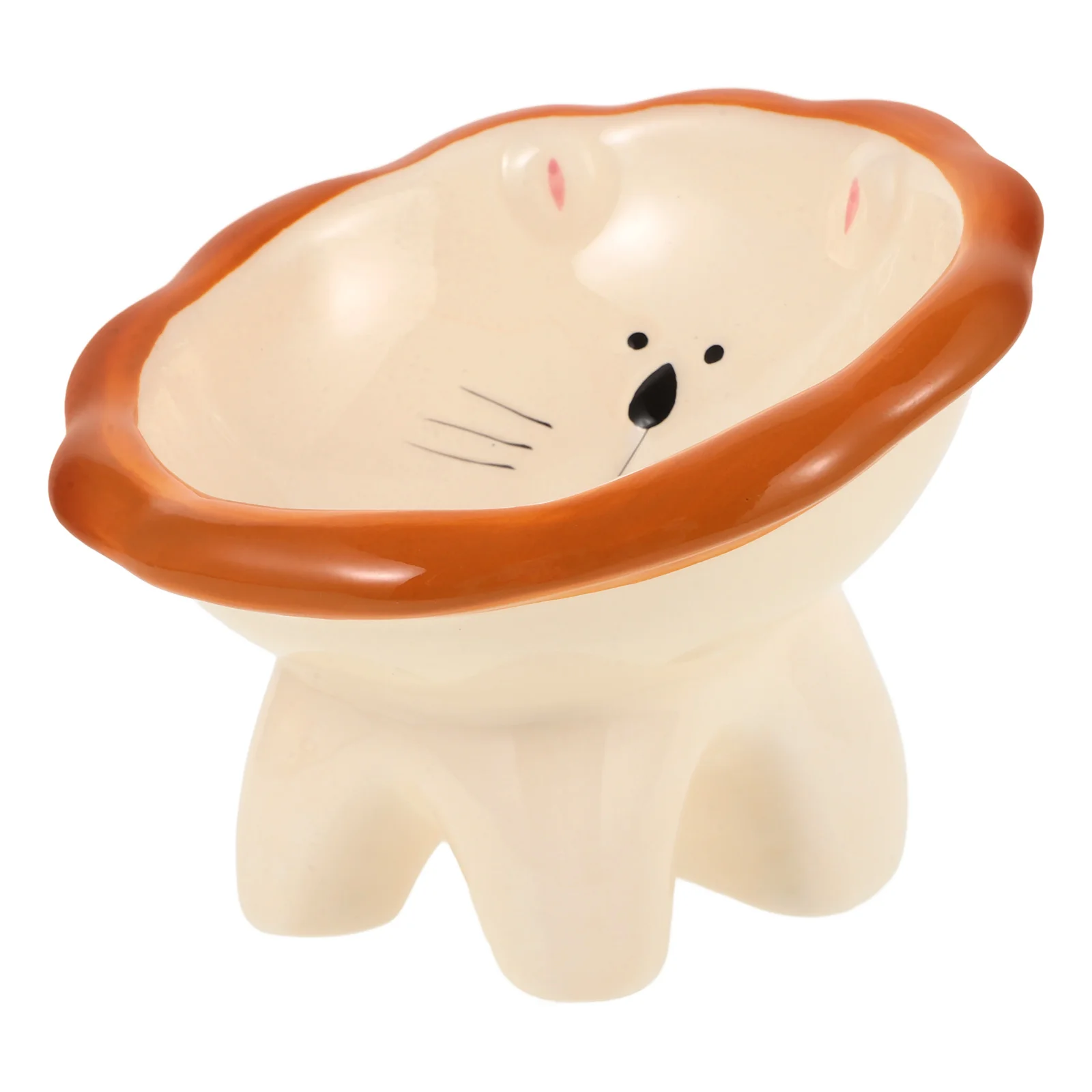 

Ceramic Elevated Cat Bowl Raised Pet Feeding Bowl for Dry Wet Food Easy Clean Non- Reusable Ergonomic Design Digestion