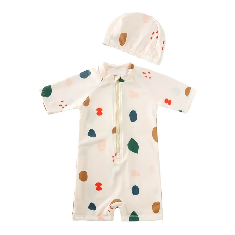 Bambini piante floreali tuta bambini protezione solare asciugatura rapida costumi da bagno estivi costume da bagno all'aperto abbigliamento per bambini carino