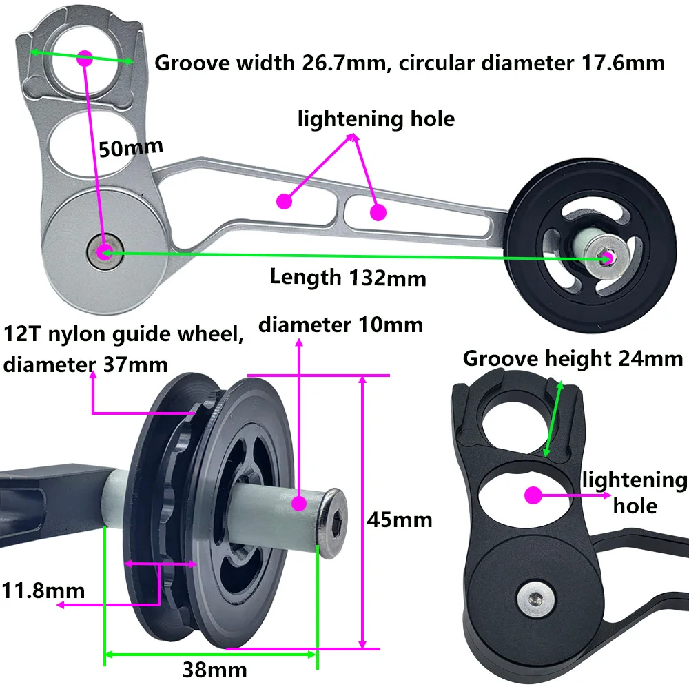 Rear Derailleur Screw lock Chain Presser Upgraded Version For Brompton Cline/Pline 5/6/7 speed Folding Bike Chain Tensioner - view 3