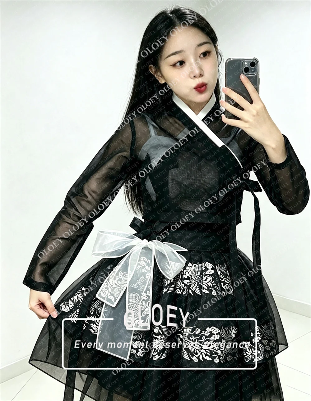 OLOEY Modern Black Short Conce - Hanbok Modern Set 评论和价格