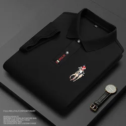 Men's Embroidered Casual Fashion Short Sleeved POLO Shirt Summer Comfortable Top