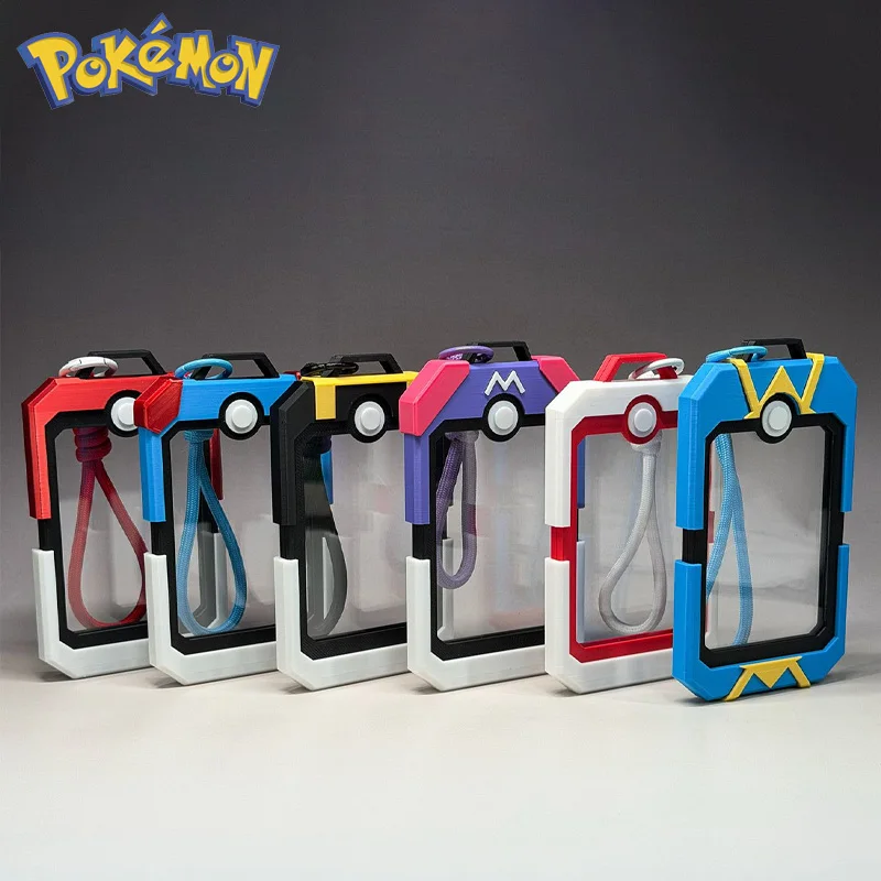 Pokemon Pokeball Kartenhalter Gaming-Karten-Displaybox für Pokemon Brettspiel ID-Sammelmappe Foto-Etui Schutzhülle