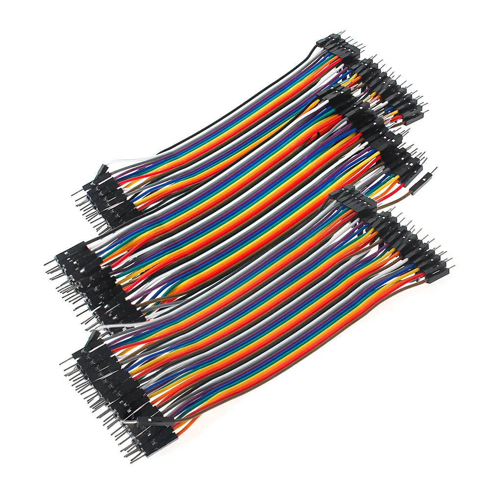 40PCS 10CM 15CM 20CM DuPont Line 40Pin Female to Female, Male to Male, Male to Female Wires Cables DIY Breadboard Kit