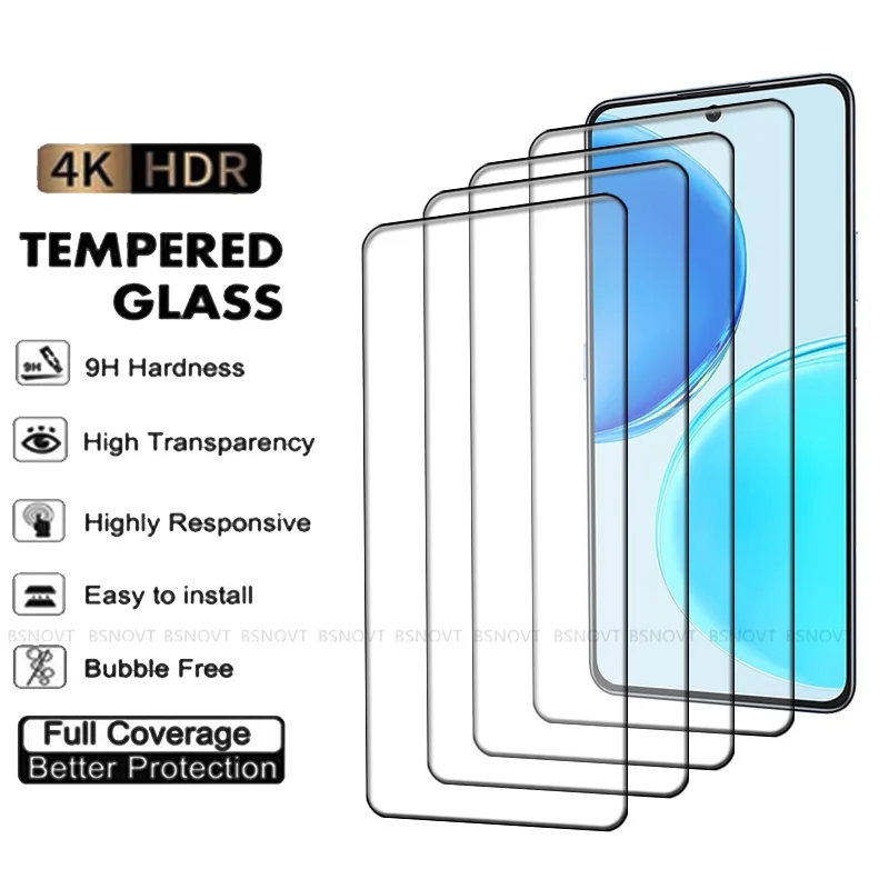 

1/2/3/4 шт. Защитное стекло для Honor X8d, закаленное стекло с полным покрытием, клейкое, 9H HD, защитная пленка для экрана телефона Huawei Honor X8d