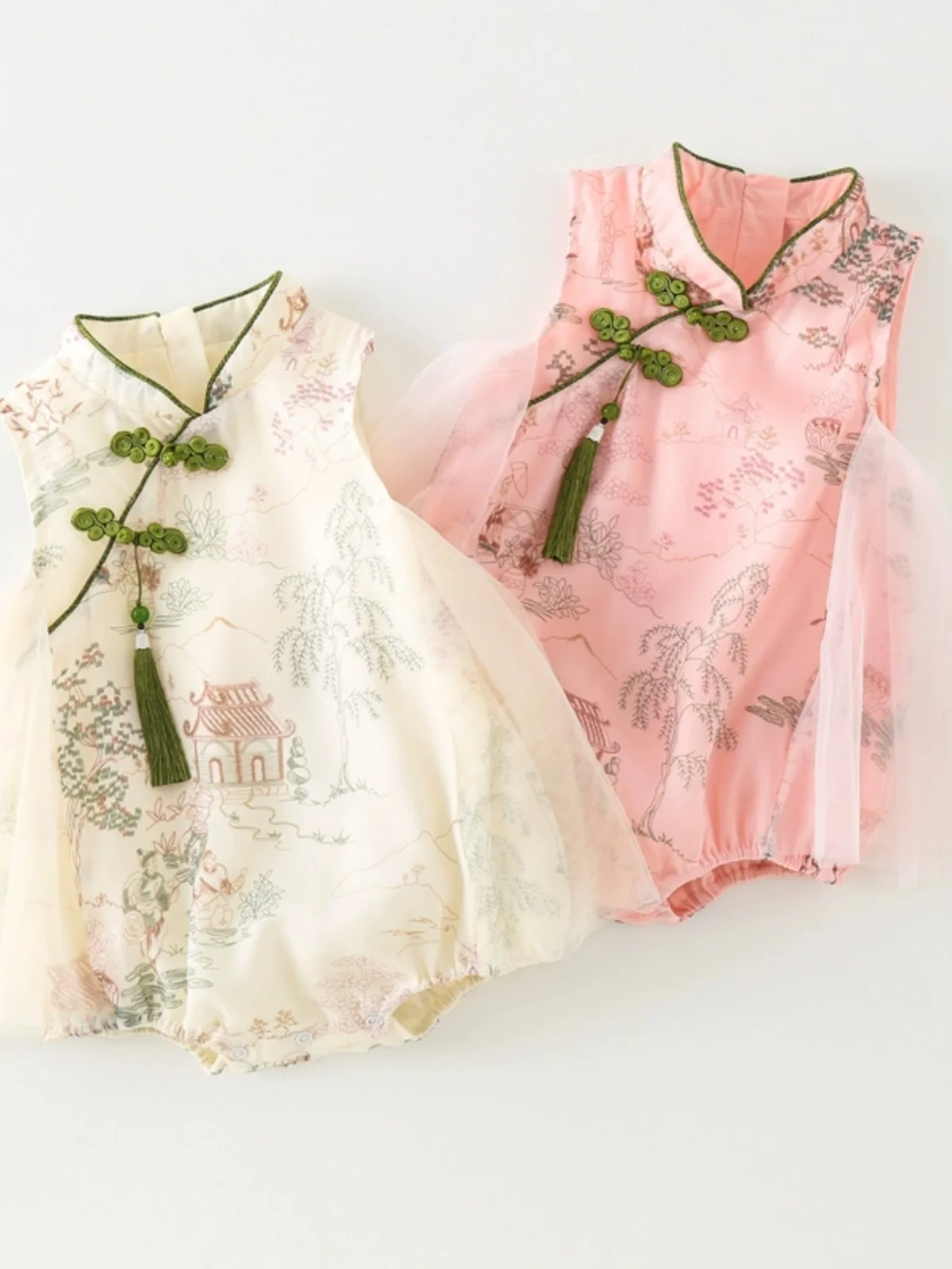 Conjunto de Roupas de Verão para Bebês Recém-Nascidos, acão Sem Mangas para Meninas, Calças de Malha Triangular Sem Fundo,...